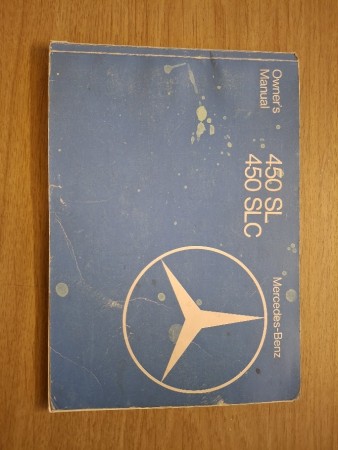 Owners manual 450SL/SLC