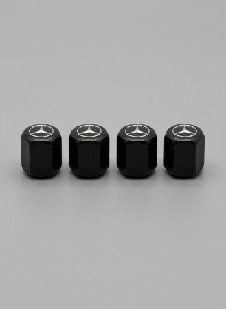 Ventildekselsett Sort/Krom